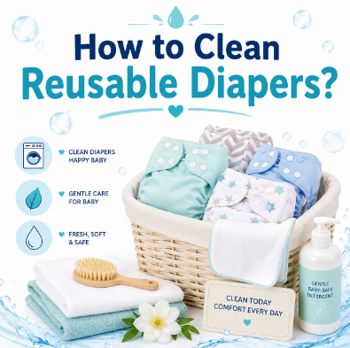 How To Clean Reusable Diapers?